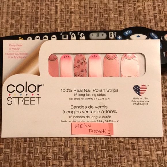 💅🏼 Color Street 💯 Real Nail Polish Strips 💅🏼 Melon-Dramatic - Picture 7 of 8